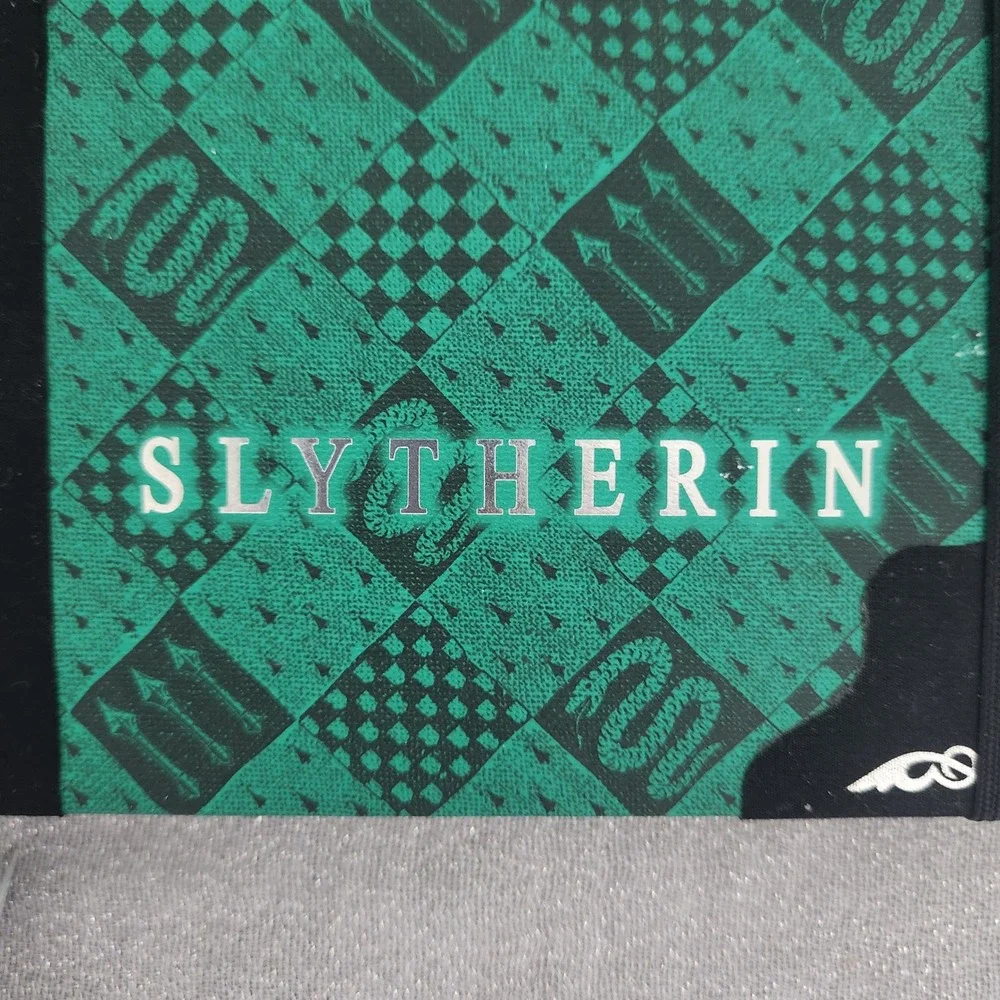 Harry Potter Slytherin House Journal Green Black Metallic Crest Lined Notebook